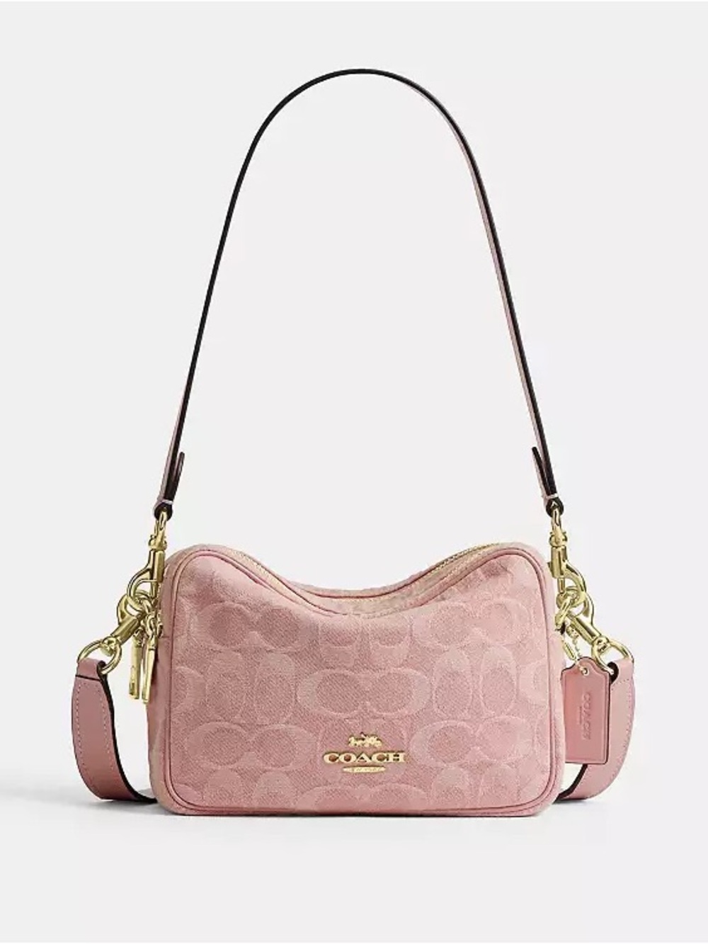 Coach Pink Denim Mini Carey Bag🛍️
